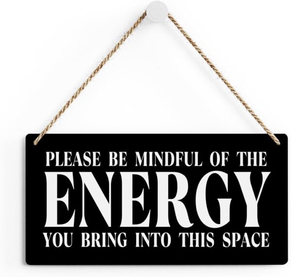 Black Room Decor Spiritual Decor Meditation Room Decor Inspirational Spa Decor Positive Affirmations Wall Decor Wood Plaque Sign Hanging Door Sign Home Office Yoga Room Decor