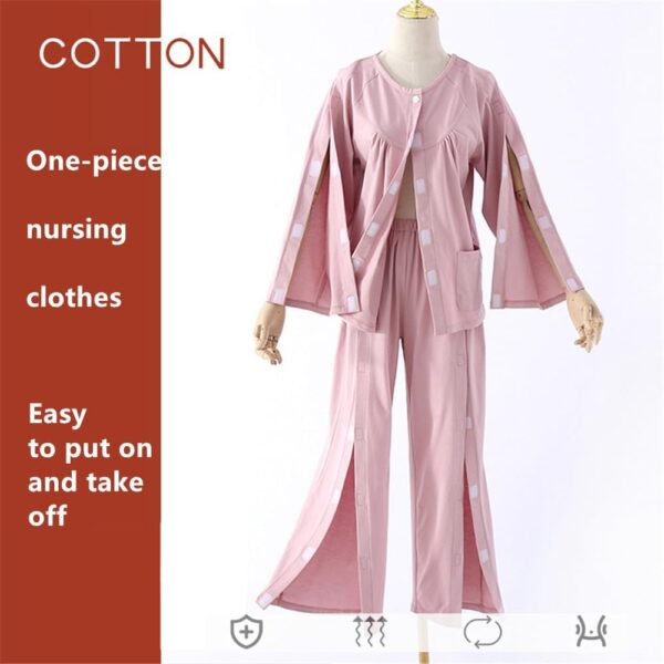 Bedridden Patient Clothing,Cotton Patient Nursing Suit,Tear Away Pants,Incontinence Dialysis
