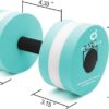 Water Dumbbells, Aquatic Exercise Dumbell Set of 2 Water Aerobic Exercise Foam Dumbbells Pool Resistance Water Fitness Equipment for Weight Loss