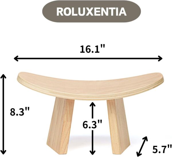 Ergonomic Wooden Meditation Bench for Seiza & Yoga Practice - Natural Portable Kneeling Seat for Travel & Prayer