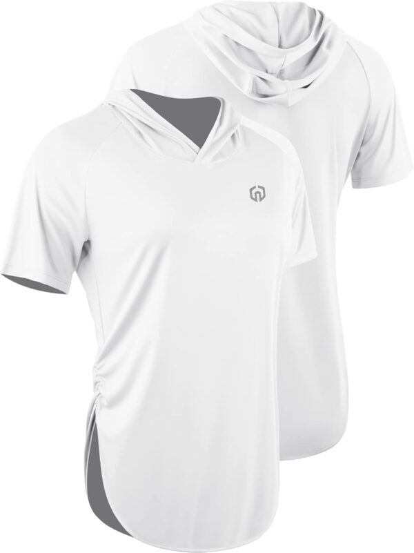 NELEUS Women's Sun Protection Running Shirts Workout Athletic Shirts with Hoods