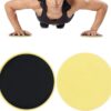 Fitness Disc Slides, 2pcs Gliding Discs Slider Fitness Disc Exercise Sliding Plate Sliding Discs Fitness Core Slider Workout for Gym, Home, Yoga, Pilates (yellow)