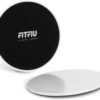Fitness Pack of 4 Pilates Accessories: 1 Weights 2 Wristbands 2 Dumbbells 2 Dumbbells 2 Sliding Discs 1 Steel Elastic Band in White Silicone