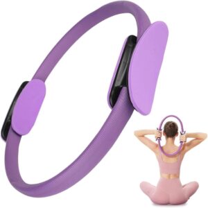 Pilates Ring Fitness Trainer, Pilates Circle Ring Yoga Circle Ring Foam Pads for Inner & Outer Thighs Workout, Exercise Equipment Fitness Circle for Toning Arms, Thighs