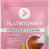 Flat Tummy Weekend Cleanse Tea - 30 Day Program - All Natural Colon Cleanse w/Senna and Dandelion Root, Provides Bloating Relief for Women - Detox Cleanse for Digestion Support and Gas Relief