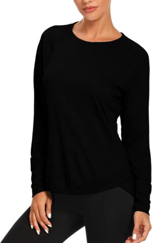 Muzniuer Womens Long Sleeve Workout Shirts-Long Sleeve Shirts for Women Yoga Sports Running Shirt Workout Top