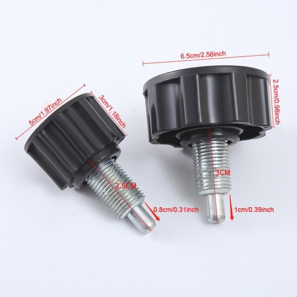 2 Pack Exercise Bike Pull Pin Spring Knob Replacement Universal M16 Pop Screw Height Adjust Locking Grip for Statioanry Cycling Bicyle Fitness Equipment Machines Weight Bench Bikes
