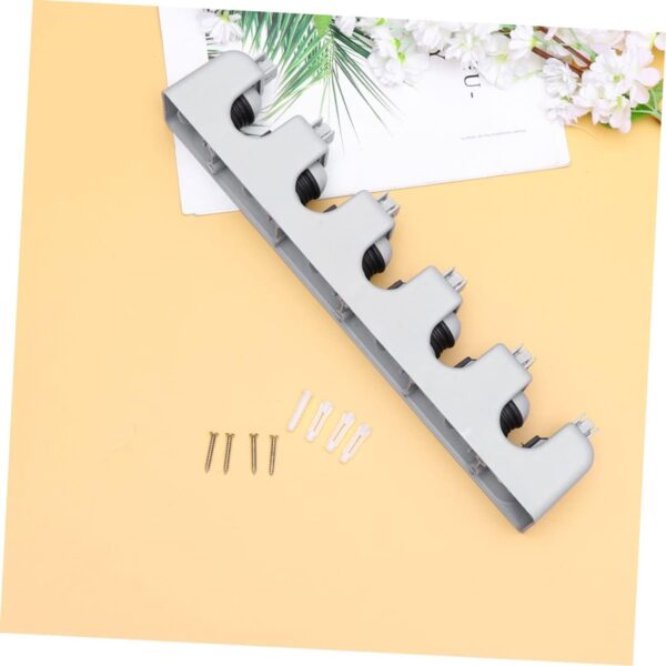 Luxshiny Cleaning Tools Organizer Mop Holder Cleaning Gadgets Flash Mop Cabinet Peeler Mops Power Mop Refills Sponge Mop Heads Gripper Broom Sweeper System Shelving Unit Bins Grey