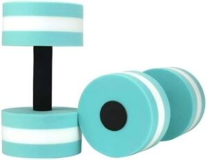 AquaFitness Set of 2 Foam Dumbbells for Swimming Pool Exercise, Sports Aquatic Workout Equipment