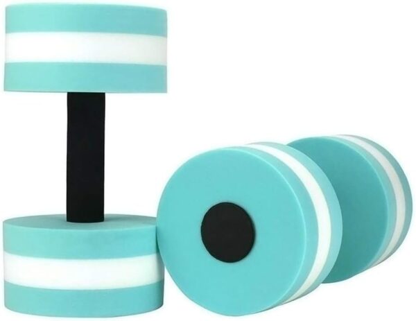 AquaFitness Set of 2 Foam Dumbbells for Swimming Pool Exercise, Sports Aquatic Workout Equipment