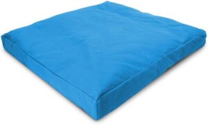 Bean Products Meditation Cushion - Zabuton Meditation Pillows for Sitting on Floor, Yoga Cushion, Cotton Yoga Pillow, Zen Kneeling Prayer Pad- Made in USA - Standard 24x24x2, Aqua
