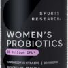 Sports Research Probiotics with Prebiotics & Cranberry | Women's Probiotic Blend with 65 Billion CFU at Expiration | Gluten Free, Non-GMO Verified & Vegan Certified (30 Count)