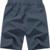 Rdruko Men's Quick Dry Hiking Shorts Lightweight Running Gym Outdoor Active Shorts with Zipper Pockets