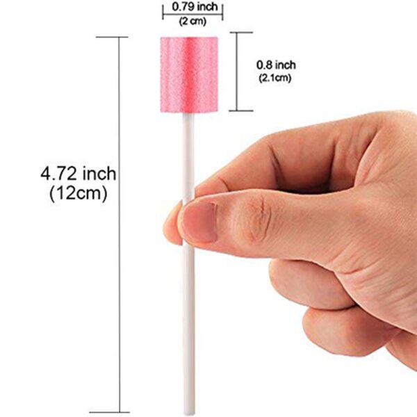 100PCS Disposable Mouth Swabs Sponge - Unflavored, Sterile Oral Swabs Dental Swabsticks for Mouth Cleaning