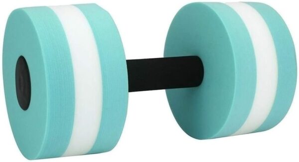 AquaFitness Set of 2 Foam Dumbbells for Swimming Pool Exercise, Sports Aquatic Workout Equipment
