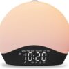 Sound Machine White Noise Machine with 25 Soothing Sounds, 17 Night Lights, 5W Stereo Bluetooth Speaker, Sleep Timer, Wake Up Light Sunrise Alarm Clock for Bedrooms, Ideal Gift for Baby, Kids, Seniors