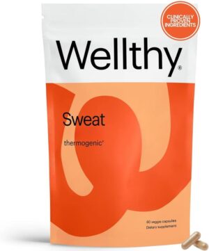 Wellthy Sweat Thermogenic Pills, All Natural Booster for Men and Women