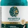NEURIVA Ultra Decaffeinated Clinically Tested Nootropic Brain Supplement for Mental Alertness, Memory, Focus & Concentration, Cognivive, Neurofactor, Phosphatidylserine, Vitamins B6 B12, 60 Capsules