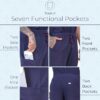 MIKAL Bottom Scrub for Men, Regular Fit with 7 Pockets, Super Soft Cotton Premium Knitted Medical/Health Care Uniform