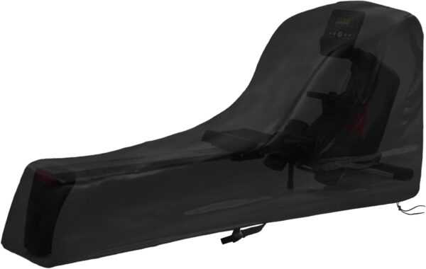 Rowing Machine Cover Fitness Equipment Cover Peotection for Sports Equipment Indoor or Outdoor Use 95" L x 24" W x 40" H Black