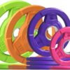 51uFJq9i99L._AC_SL1000_.jpg Color Coded 2-Inch Rubber Coated Olympic Grip Plate for Barbell,Solid Cast Iron Weight Plates for Strength Training,Weightlifting,Crossfit, Home Gym, 2.5/5/10/15/25/35/45 LB, Single and Pair