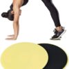 Fitness Disc Slides, 2pcs Gliding Discs Slider Fitness Disc Exercise Sliding Plate Sliding Discs Fitness Core Slider Workout for Gym, Home, Yoga, Pilates (yellow)