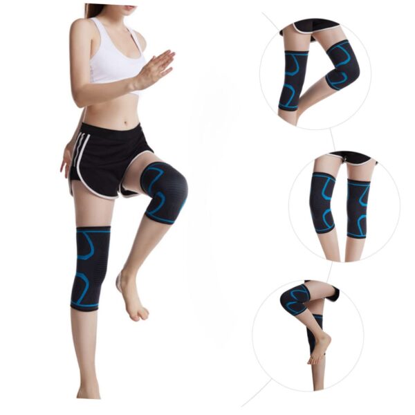 SECFOU 1pc Breathable Knitted Knee Brace for Running Cycling Basketball Non Slip Size Outdoor Fitness Gear