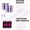 Wrist Weights Adjustable Ankle Weights for Women Men Kids 1lb*2 Silicone Arm & Leg Weighted Bracelet for Yoga Pilates Running Walking Swimming Physical Therapy Strength Training Exercise