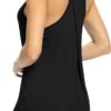 Bestisun Workout Yoga Athletic Shirts Racerback Long Tank Tops Loose fit for Women