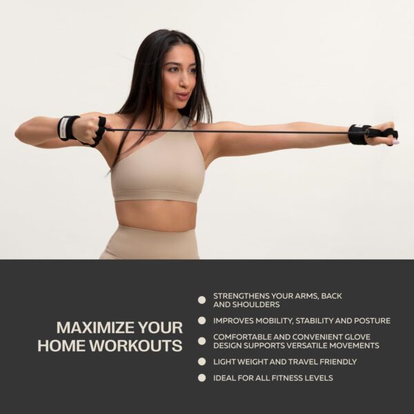Pvolve P.Band Exercise Resistance Band - Home Workout Equipment to Strengthen Arms, Back and Shoulders, Light Weight Comfortable Glove Design to Improve Mobility, Stability and Posture