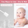 60Pcs Baby Tongue Cleaner, Baby Toothbrush, Disposable Baby Mouth Cleaner, Soft Gauze Toohthbrush Newborn Oral Cleaning Stick Dental Care for 0-36 Month Baby