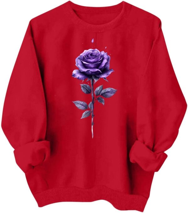 Womens Top,Women's Cute Graphic Print Long Sleeve Sweatshirt Crewneck Pullover Shirt Sweatshirts Pullover Tops