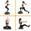 Bigzzia Vibration Plate Exercise Machine 10 Modes Whole Body Workout Vibration Fitness Platform w/ Loop Bands Jump Rope Bluetooth Speaker Home Training Equipment for Weight Loss & Toning