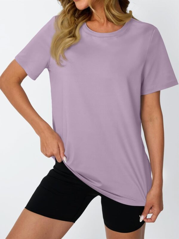 AUTOMET Women's Workout Tops Short Sleeve Gym Shirts Summer Athletic Yoga Tshirts Loose Fit Casual Clothes 2025
