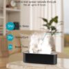 Flame Air Diffuser, Humidifier, Essential Oil Diffuser - 7 Colors, 180mL Capacity (8 Hours), Noiseless Operation, Auto-Off Protection - Perfect for Home Bedroom Office Gifts(Black)