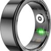 Smart Rings for Men & Women,Bluetooth IP68 Waterproof Fitness Tracker,Sleep Quality Monitor Fitness Step Counting Ring,Great Gift for Women & Men(Black,11#)