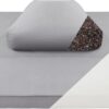 MABOZOO Foldable Meditation Cushion, Ergonomic Meditation Pillow for Sitting on Floor, Pillow Seating with Buckwheat for Adults Outdoor Yoga Tatami, Gray