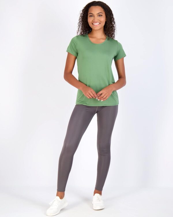 Real Essentials 5 Pack: Women's Dry Fit Tech Stretch Short-Sleeve Crew Neck Athletic T-Shirt (Available in Plus Size)