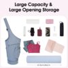 sportsnew Yoga Mat Bag, Large Opening Long Tote Yoga Mat Carrier Holder Bag with Waterproof Wet Pocket and Drawstring Water Bottle Pocket, Adjustable Shoulder Strap Storage Bag, patent pending