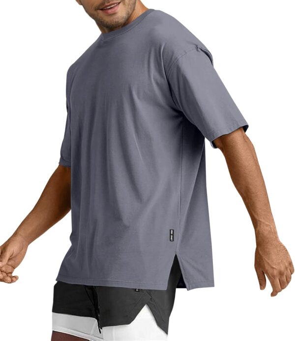 Men's Loose Fit Athletic T-Shirts Lightweight Quick Dry Short Tshirts Crew Neck Outdoor Workout Tops