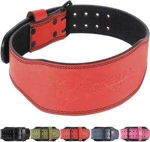 7mm Leather Weight Lifting Belt (IPF, USAPL, USPA, IPL USAW & IWF Approved) - 4" to 2” Tapered Premium Weightlifting Belt for Olympic Lifting, Powerlifting, Cross training, Gym, Workout & Weight Training - Weightlifting Belts for Men and Women