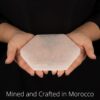 Large Selenite Charging Plate – 6” Hexagon Selenite Crystal – Mined & Crafted in Morocco – Ideal for Cleansing Crystals & Healing Stones, Meditation, Reiki – Protection Crystals - Spiritual Gifts