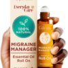 Gya Labs Migraine Essential Oil Roll on - Migraine Relief Stick Roller, Soothing Comfort for Head Tension, 100% Pure Natural, Blend with Peppermint Oil, Self Care Relaxing Gifts for Women (0.34 Fl Oz)