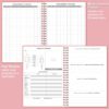 Weekly Meal Planner - A5 Weekly & Daily Meal Prep Journal with Shopping and Grocery Lists for Menu Planning, 93 Sheets/186 Pages Healthy Diet & Weight Loss Tracking, Undated, 52 Weeks, Lasts 1 Year,