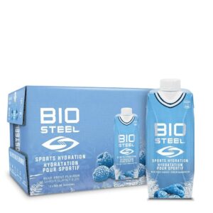 BioSteel Sports Drink, Great Tasting Hydration with 5 Essential Electrolytes, Blue Frost Flavor, 16.7 Fluid Ounces, 12-Pack