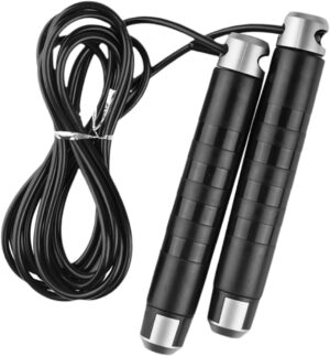 SUPVOX 1 Set Fitness Skipping Rope Exercise Equipment Jump Ropes Automatic Outdoor Fitness Equipment Pull Barbell Beaded Jump Rope Push Adjustable Roping Plastic Black