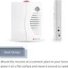 Bellman & Symfon Portable Door Notification Pack – Portable Alert for Hard of Hearing & Deaf - Wireless Smart Home Safety Alarm Includes Portable Receiver and Door Transmitter