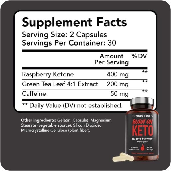 Vitamin Bounty Burn On Keto Multivitamin – Keto-Specific Nutritional Support with Magnesium, Potassium, and MCT for Energy, Cramp Relief, and Nutrient Optimization - 60 Capsules