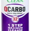 Herbal Clean QCarbo32 Same-Day Premium Detox Drink, Grape Flavor, 32 Fl Oz