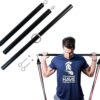 Spreader Bar Heavy Duty Stainless Steel Expandable Black Bar,Sports Aid Training Fitness Gear Pilates Aid Kit, Home Restore Pilates Indoor Yoga Set